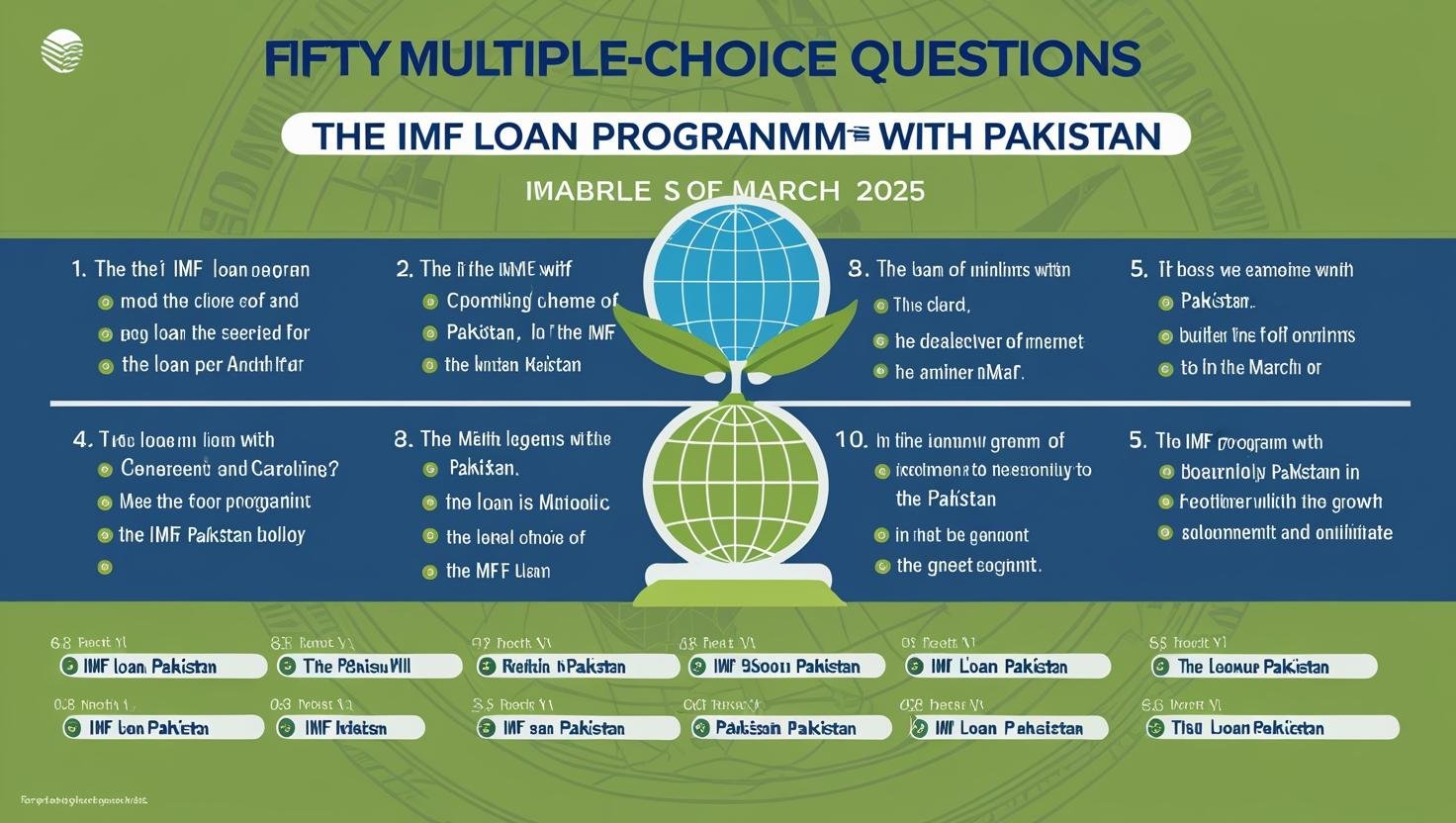 🌍 50 Multiple Choice Questions – IMF Loan Program with Pakistan (March 2025)